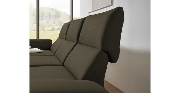 ECKSOFA  in Flachgewebe Dunkelgrün  175-224/255-365 cm  - Dunkelgrün/Schwarz, Design, Textil/Metall (175-224/255-365cm) - Dieter Knoll