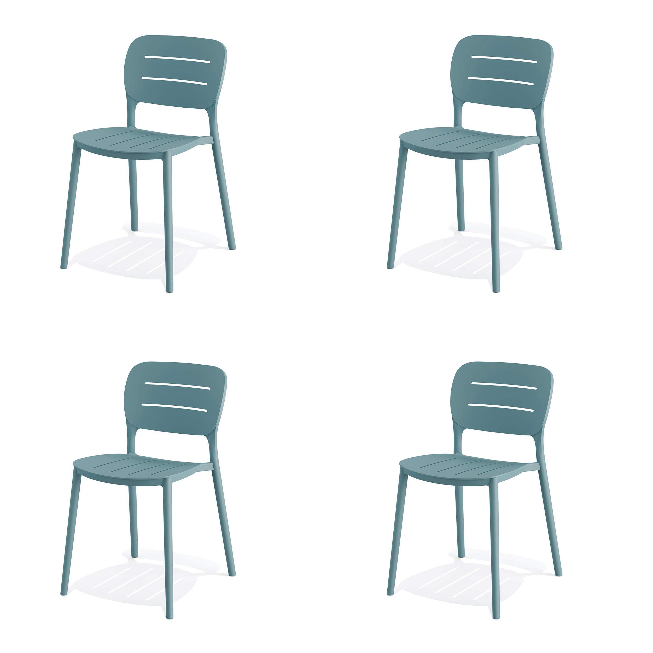 Stapelsessel 4x Propi – Stuhl Blau