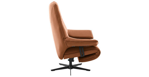 RELAXSESSEL in Leder Cognac  - Cognac/Beige, Design, Leder/Metall (92/79/82cm) - Dieter Knoll