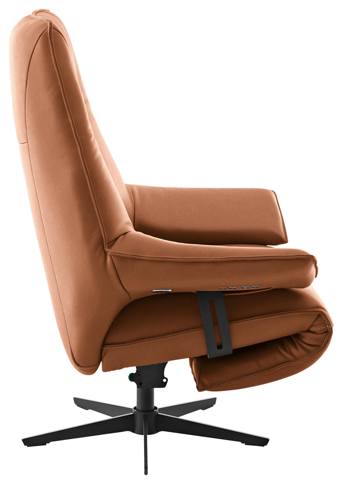RELAXSESSEL in Leder Cognac  - Cognac/Beige, Design, Leder/Metall (92/79/82cm) - Dieter Knoll