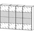 SCHWEBETÜRENSCHRANK  in Graphitfarben, Schwarz  - Chromfarben/Graphitfarben, Design, Glas/Holzwerkstoff (316/235/68cm) - Novel