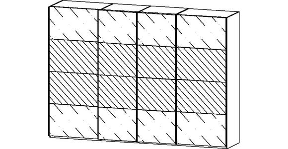 SCHWEBETÜRENSCHRANK  in Graphitfarben, Schwarz  - Chromfarben/Graphitfarben, Design, Glas/Holzwerkstoff (316/235/68cm) - Novel
