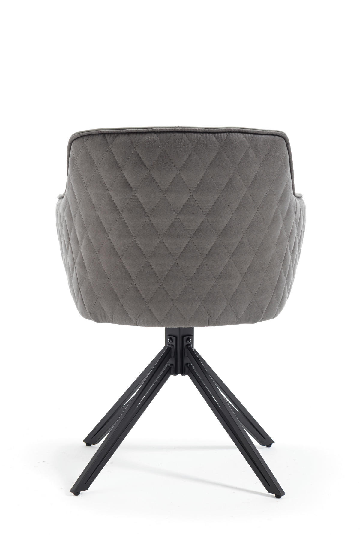 ARMLEHNSTUHL  Sitzfläche 180° drehbar Mikrofaser Echtleder  - Schwarz/Grau, MODERN, Leder/Textil (59/82/62cm) - MID.YOU