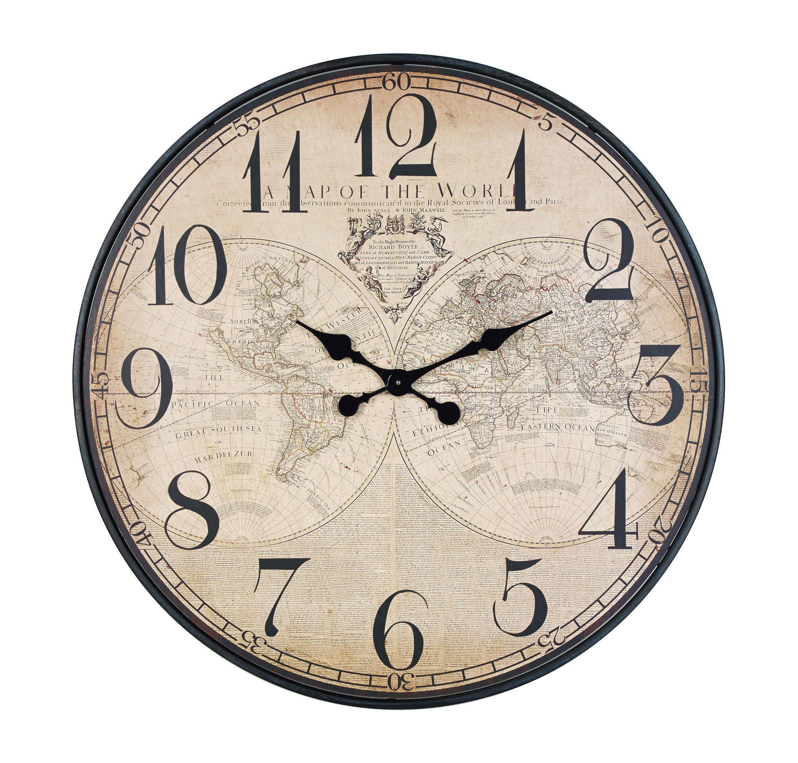 WANDUHR  Multicolor 80 cm  - Multicolor, Basics, Holz/Papier (80cm) - Ambia Home