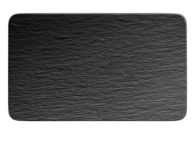 Villeroy & Boch Speiseteller Manufacture Rock Schwarz 17x28 cm