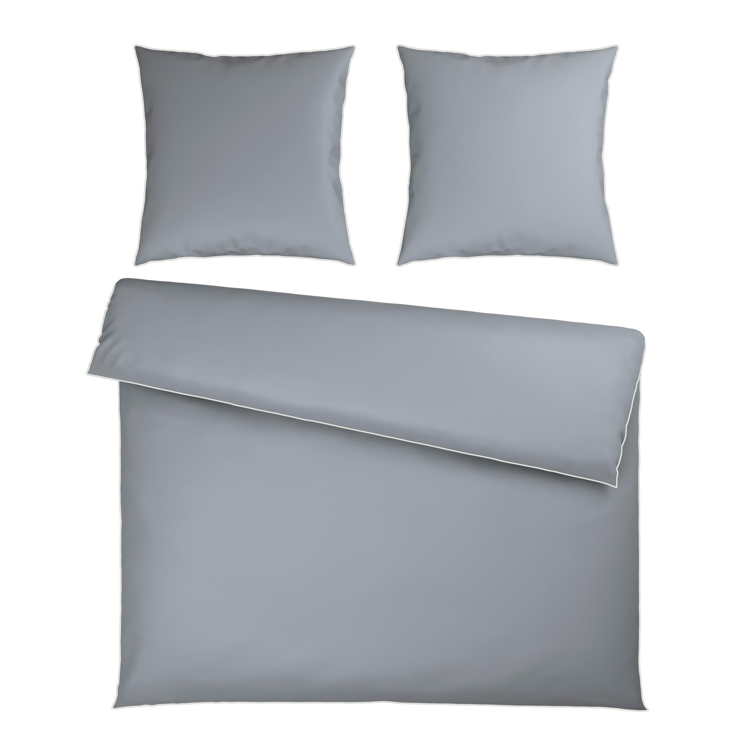BETTWÄSCHE Calla Flachgewebe 200/200 cm  - Hellgrau, Basics, Textil (200/200cm) - Dieter Knoll