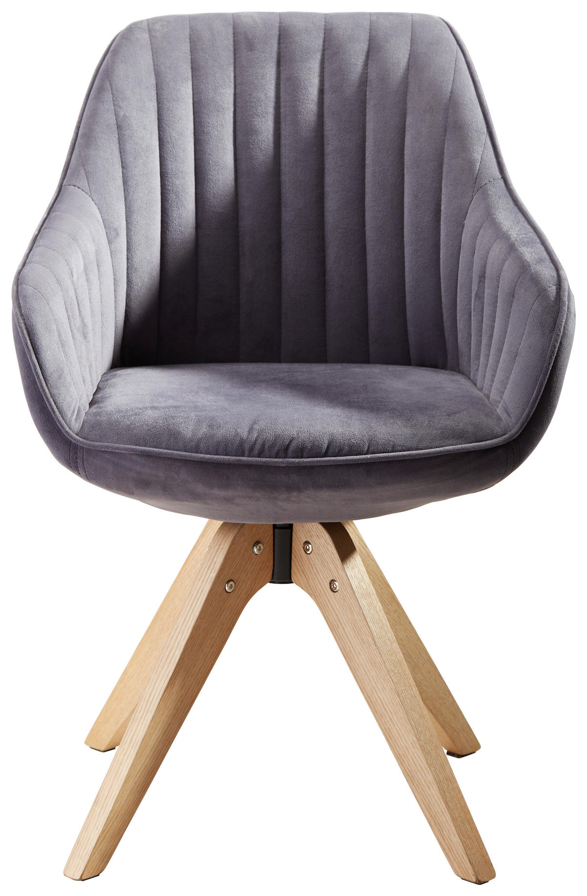 STOL MED ARMSTÖD flatväv  - mörkgrå/ekfärgad, Design, trä/textil (60cm) - Hom`in
