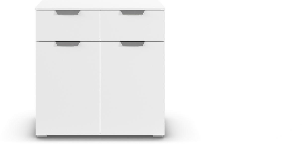KOMMODE  in 80/81/42 cm  - Chromfarben/Weiß, Design, Holzwerkstoff/Metall (80/81/42cm) - Carryhome