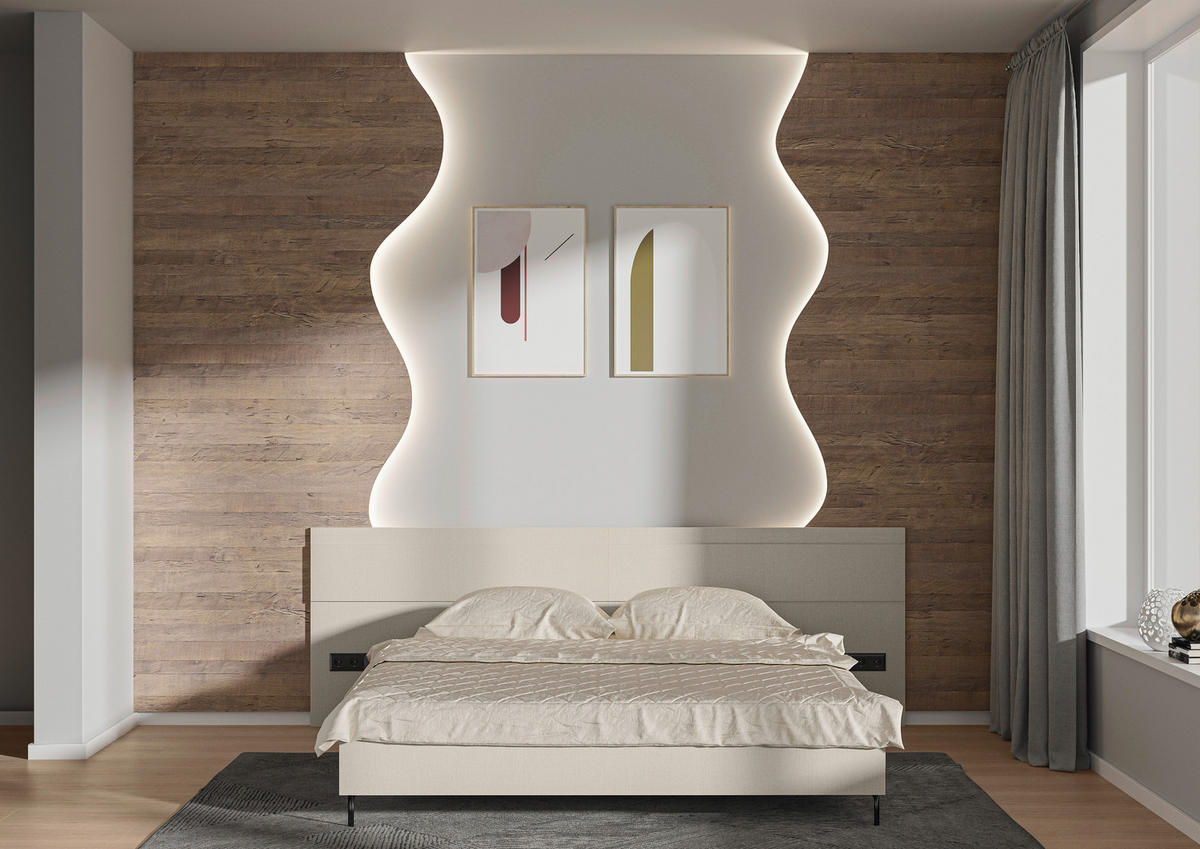 DECOWALL ANNABA EICHE NATUR 3 Stück  - Eichefarben/Braun, KONVENTIONELL, Holzwerkstoff (125/66/1.2cm) - Egger Holzwerkstoffe
