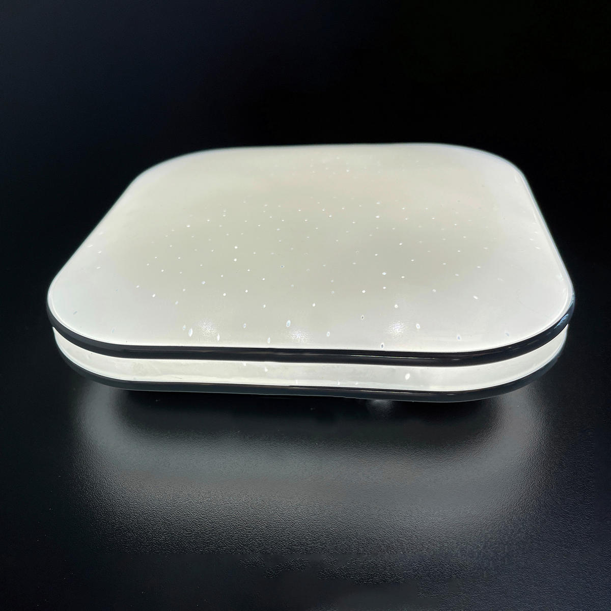 LED-DECKENLEUCHTE     - Weiss Hochglanz/Chromfarben, Konventionell, Glas (17/17cm) - Fischer & Honsel