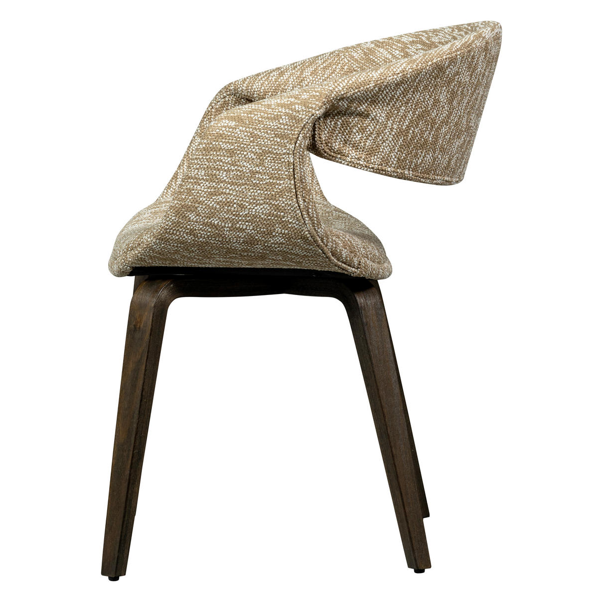 ARMLEHNSTUHL-SET 2 Stück  in Webstoff  - Sandfarben/Dunkelbraun, MODERN, Textil (57/78/57cm) - Livetastic