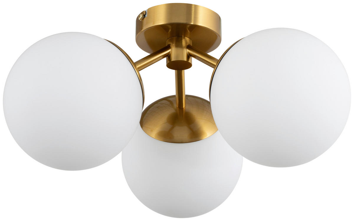 DECKENLEUCHTE  35/20 cm    - Weiß, Trend, Glas/Metall (35/20cm) - Novel