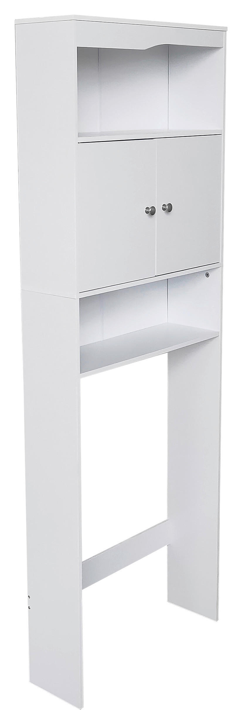 WASCHMASCHINENSCHRANK  63/178/20 cm  - Edelstahlfarben/Weiß, KONVENTIONELL, Holzwerkstoff/Metall (63/178/20cm) - MID.YOU