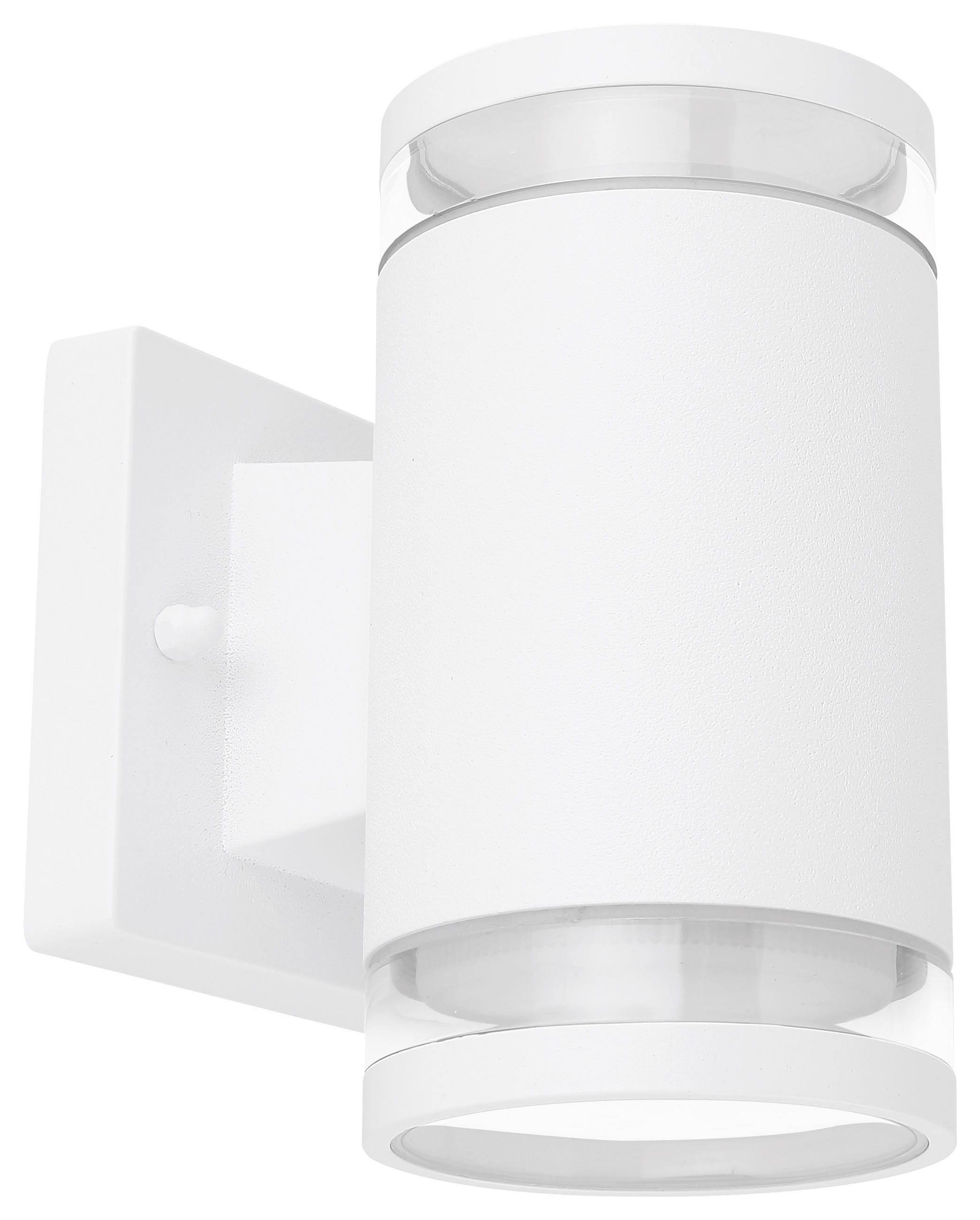 VÄGGLAMPA FÖR UTOMHUS - klar/vit, Basics, metall/glas (10/16,5cm) - Globo