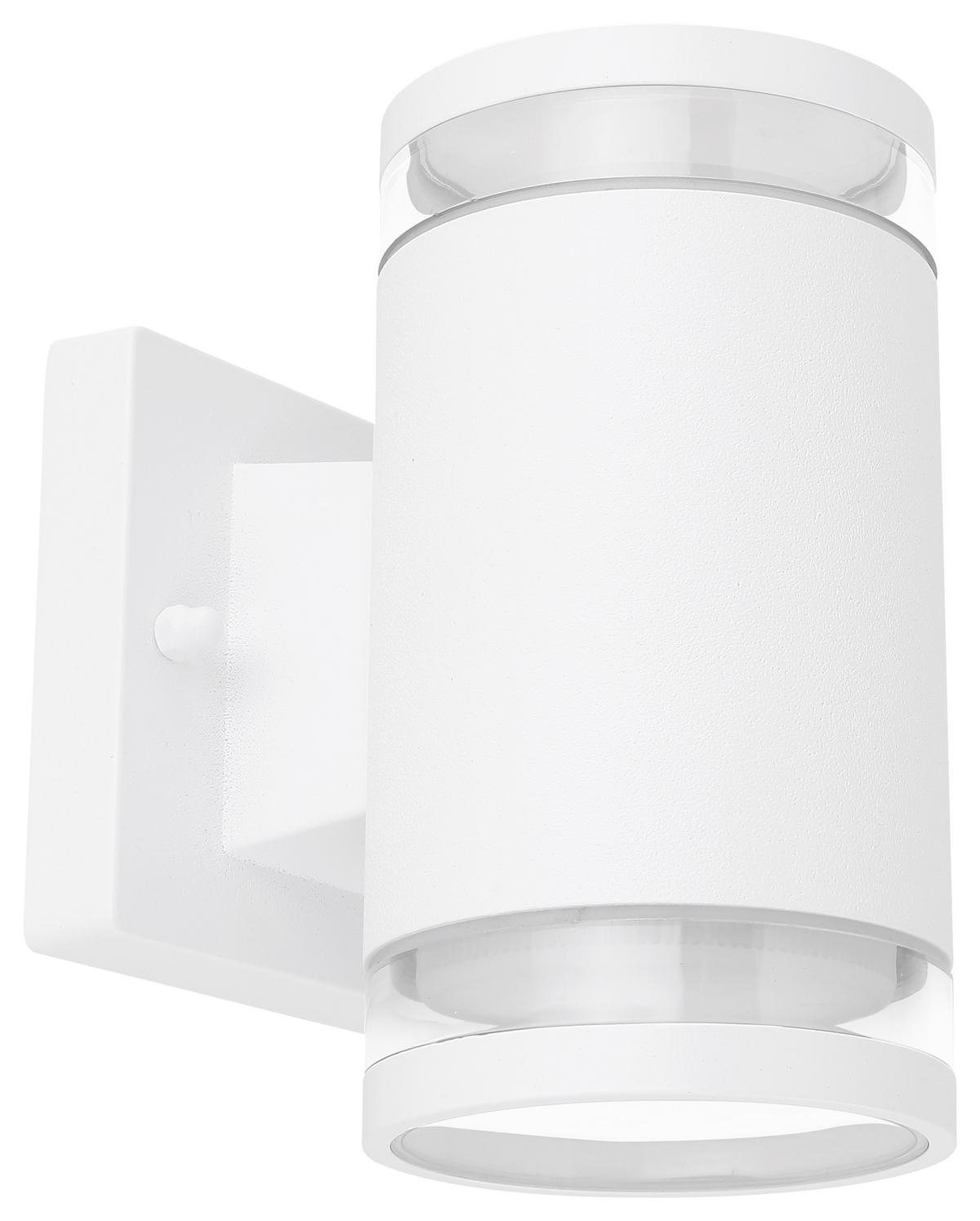 AUSSENWANDLEUCHTE - Klar/Weiss, Basics, Glas/Metall (10/16,5cm) - Globo