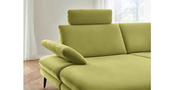 WOHNLANDSCHAFT  in Chenille, Flachgewebe Hellgrün  - Schwarz/Hellgrün, Design, Textil/Metall (180/344/208cm) - Dieter Knoll