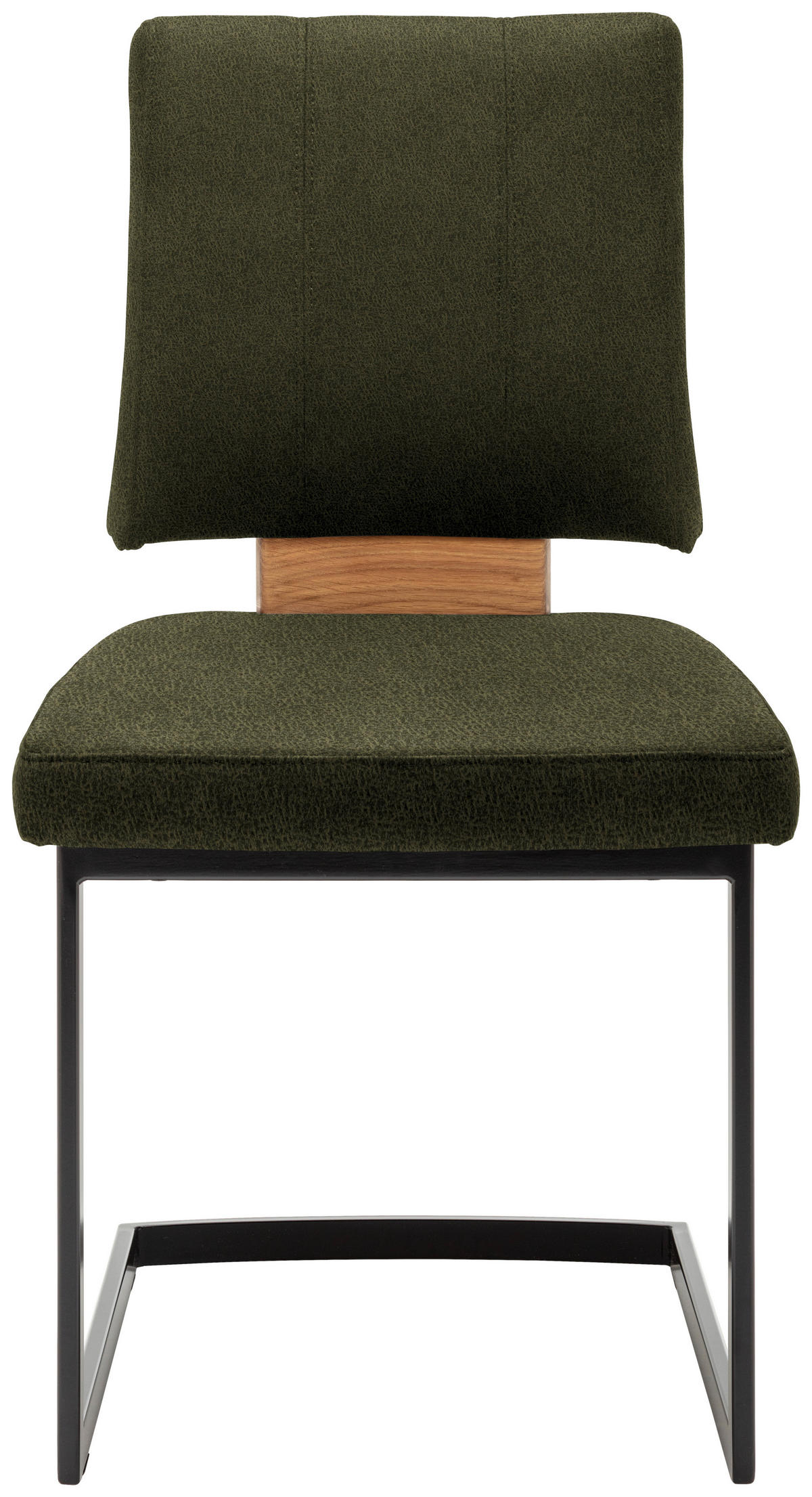 SCHWINGSTUHL  in Stahl Mikrofaser  - Eichefarben/Schwarz, Design, Holz/Textil (50/88/60cm) - Venda