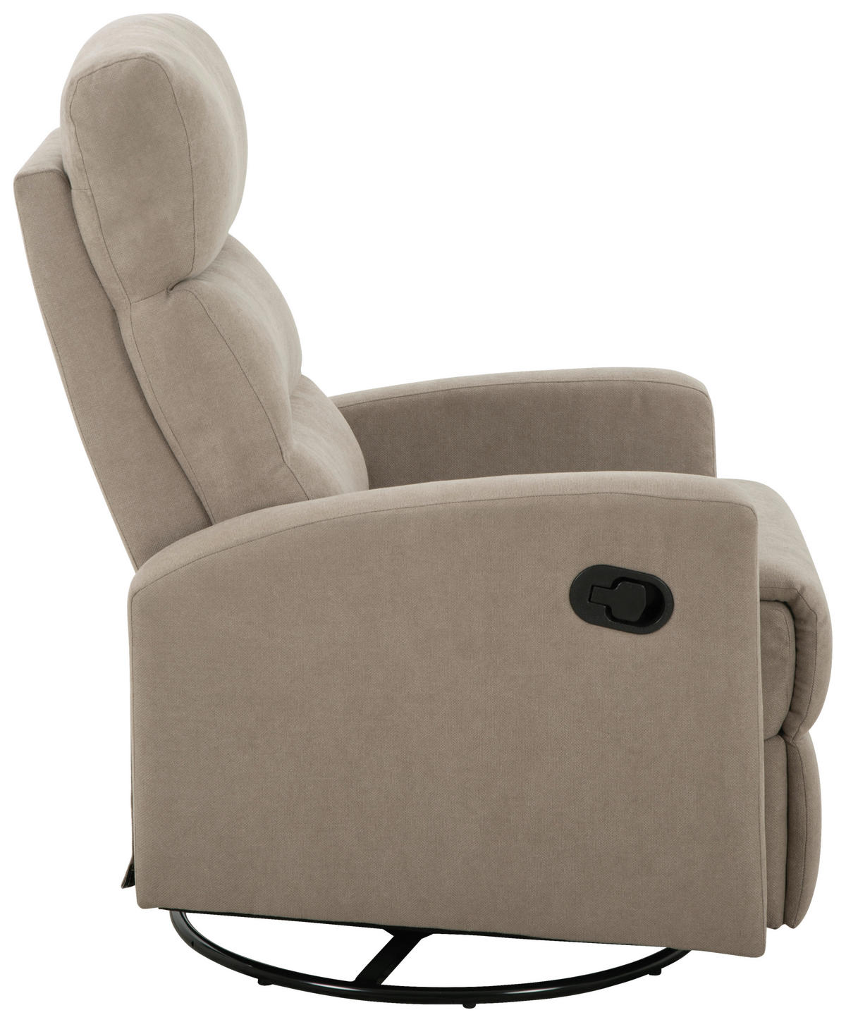 SITZGARNITUR Leinenoptik Taupe  - Taupe/Schwarz, KONVENTIONELL, Textil/Metall - P & B