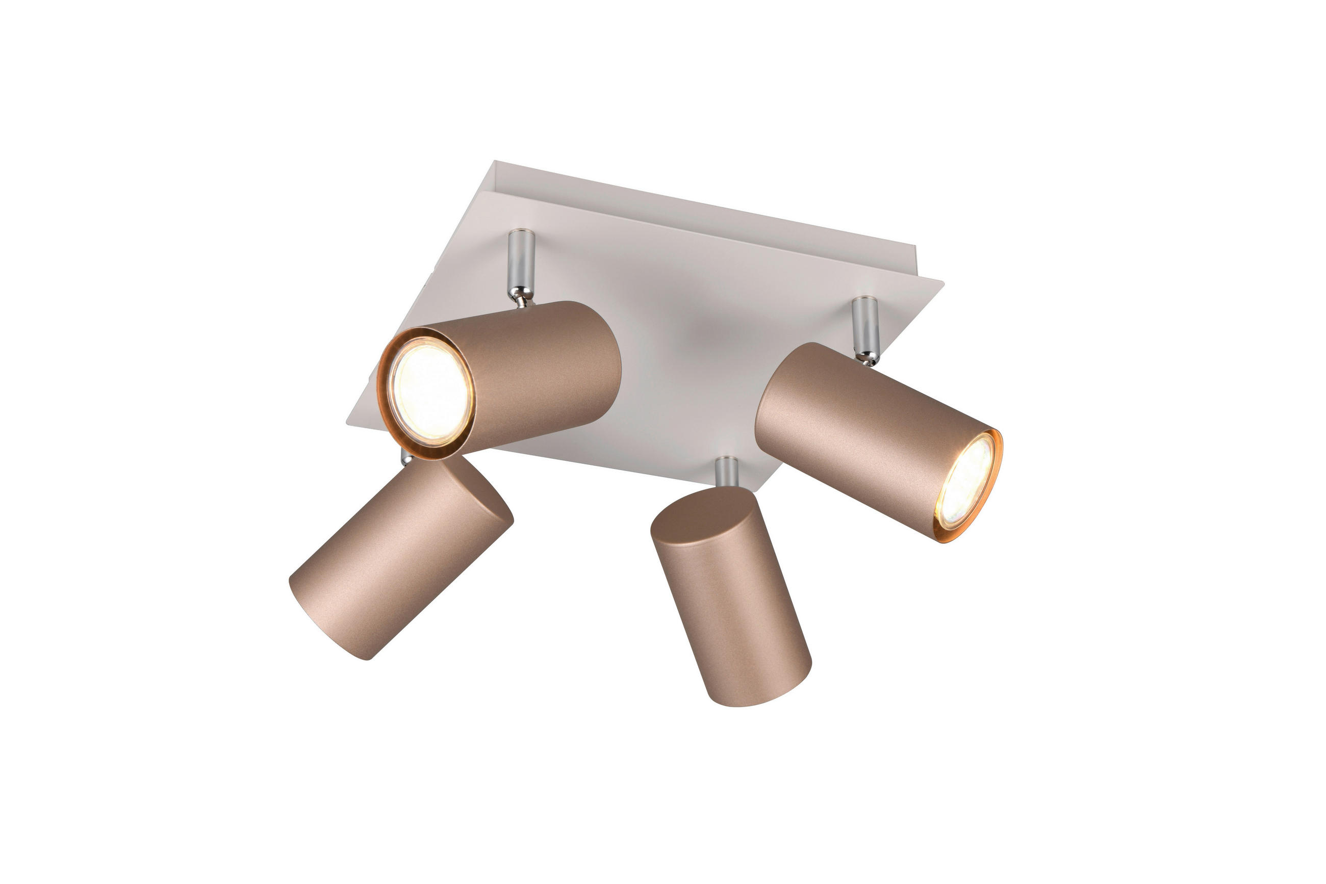 STRAHLER 24/24/15 cm - Braun/Grau, KONVENTIONELL, Metall (24/24/15cm) - Trio Leuchten