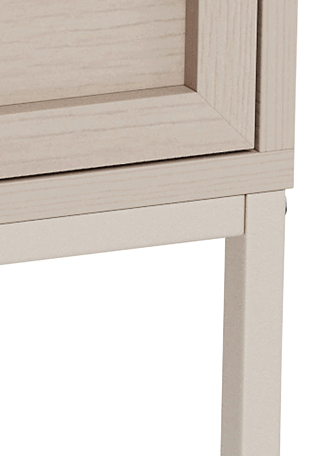 NACHTSCHRANK 46/61/40 cm  - Eiche grau/Grau, MODERN, Holzwerkstoff/Metall (46/61/40cm) - VanDerken
