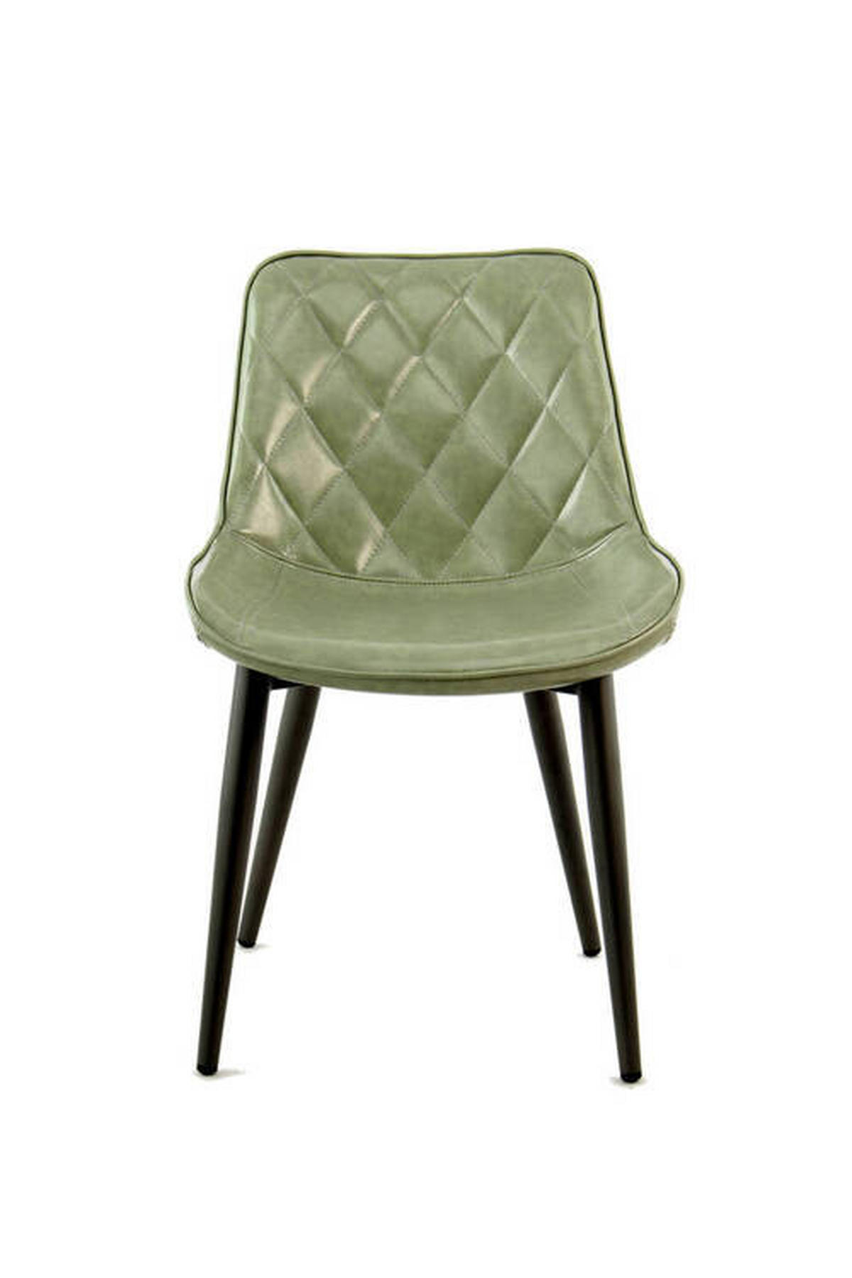 SADA ŽIDLÍ 2 kusy - světle zelená, Lifestyle, kov/kůže (51/80/60cm)