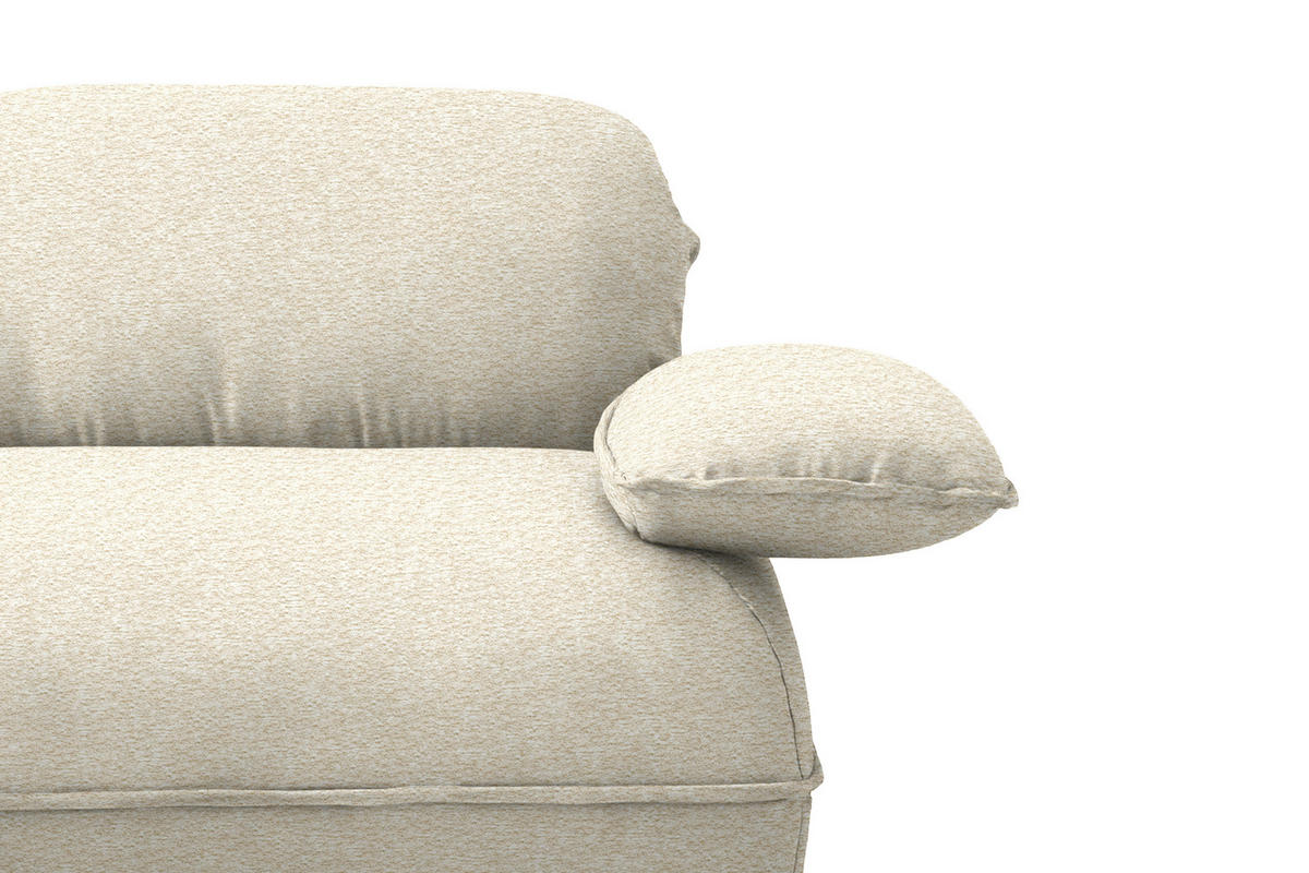 ECKSOFA  in Chenille Beige  154/343 cm  - Beige/Schwarz, Design, Kunststoff/Textil (154/343cm) - Koinor
