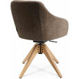 ARMLEHNSTUHL  in Velours  - Eichefarben/Graubraun, Design, Holz/Textil (58/82,5-85,2/60cm) - Johann Jakob