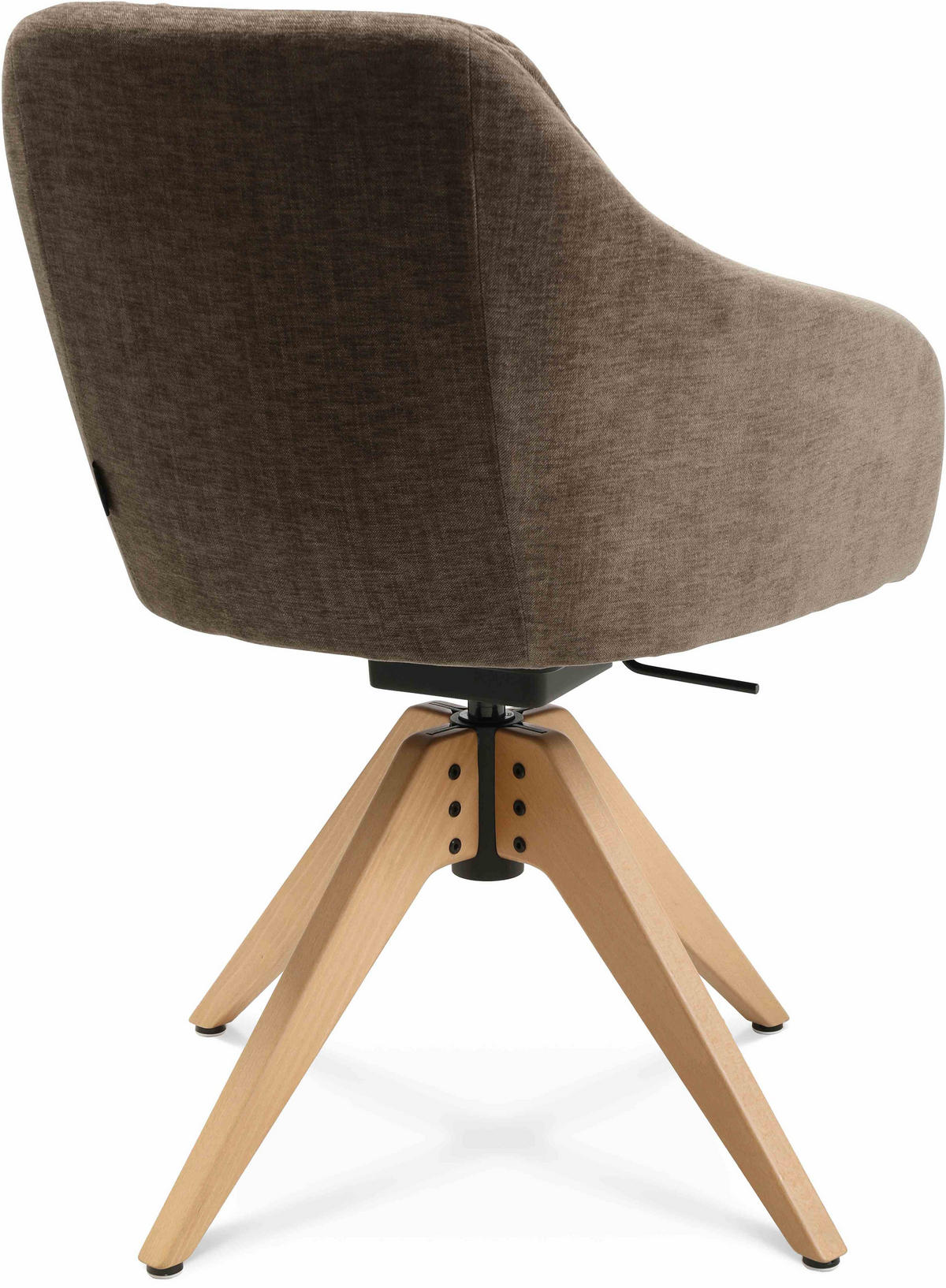 ARMLEHNSTUHL  in Velours  - Eichefarben/Graubraun, Design, Holz/Textil (58/82,5-85,2/60cm) - Johann Jakob