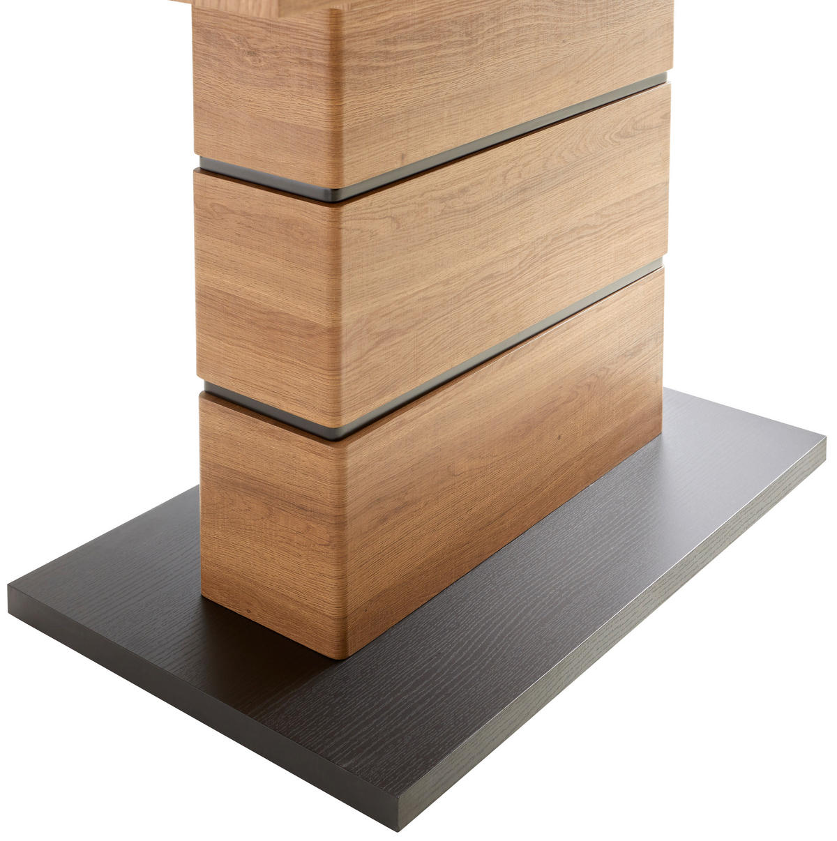 JEDÁLENSKÝ STÔL, prírodná farba, čierna, 140/80/76 cm - čierna/prírodná farba, Modern, kov/kompozitné drevo (140/80/76cm) - MID.YOU