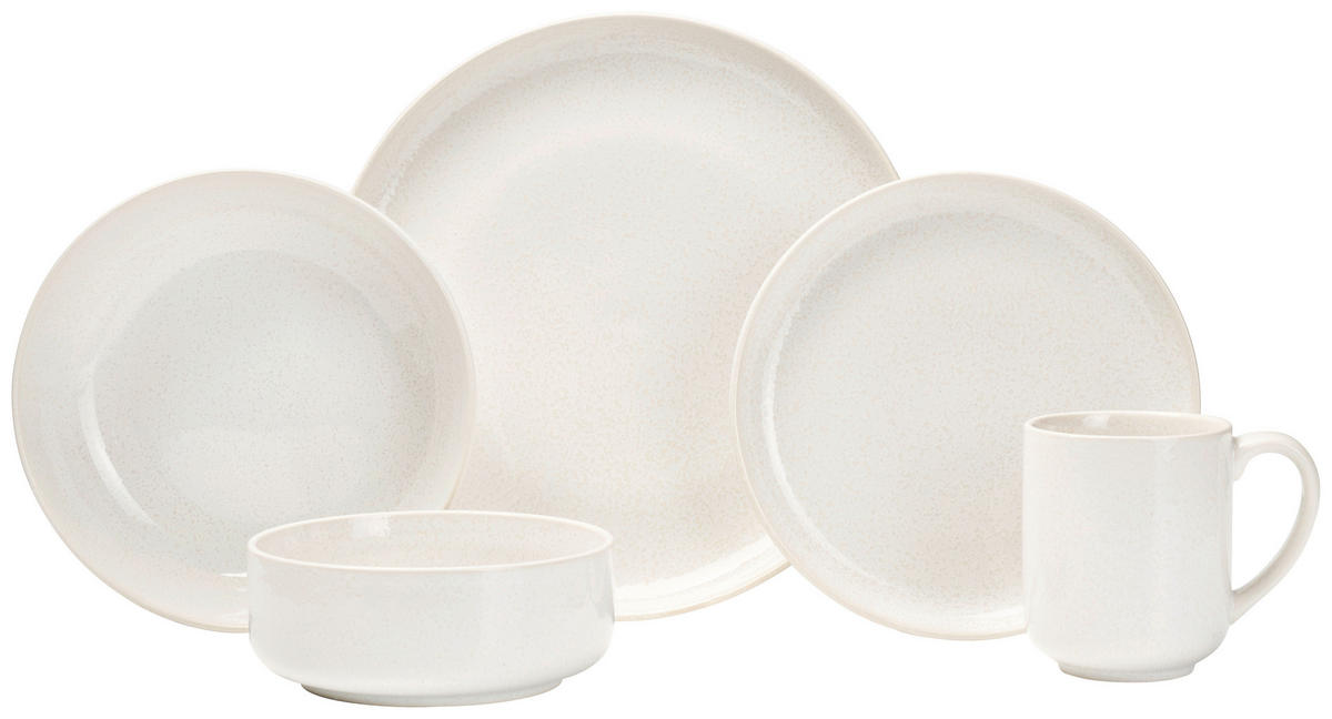 KOMBISERVICE Beige Marbella 20-teilig 4 Personen  - Beige, Trend, Keramik - Novel