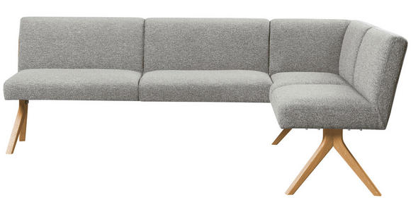 ECKBANK 218/172 cm  in Hellgrau  - Eichefarben/Hellgrau, KONVENTIONELL, Holz/Textil (218/172cm) - Linea Natura