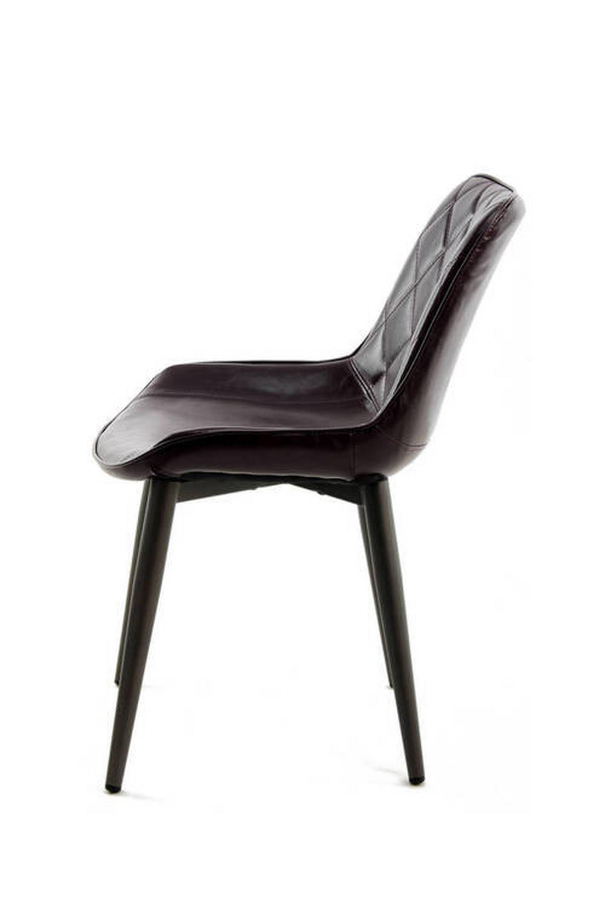 SADA ŽIDLÍ 2 kusy - purpurová, Lifestyle, kov/kůže (51/80/60cm)