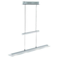 LED-HÄNGELEUCHTE Tenso 64/150 cm   - Chromfarben/Nickelfarben, KONVENTIONELL, Glas/Metall (64/150cm) - Fischer & Honsel