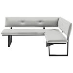 ECKBANK 190/150 cm  in Creme, Schwarz  - Creme/Schwarz, MODERN, Textil/Metall (190/150cm) - Cantus