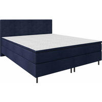 BOXSPRINGBETT 140/200 cm  Dunkelblau  - Schwarz/Dunkelblau, Konventionell, Textil/Metall (140/200cm) - Chameo