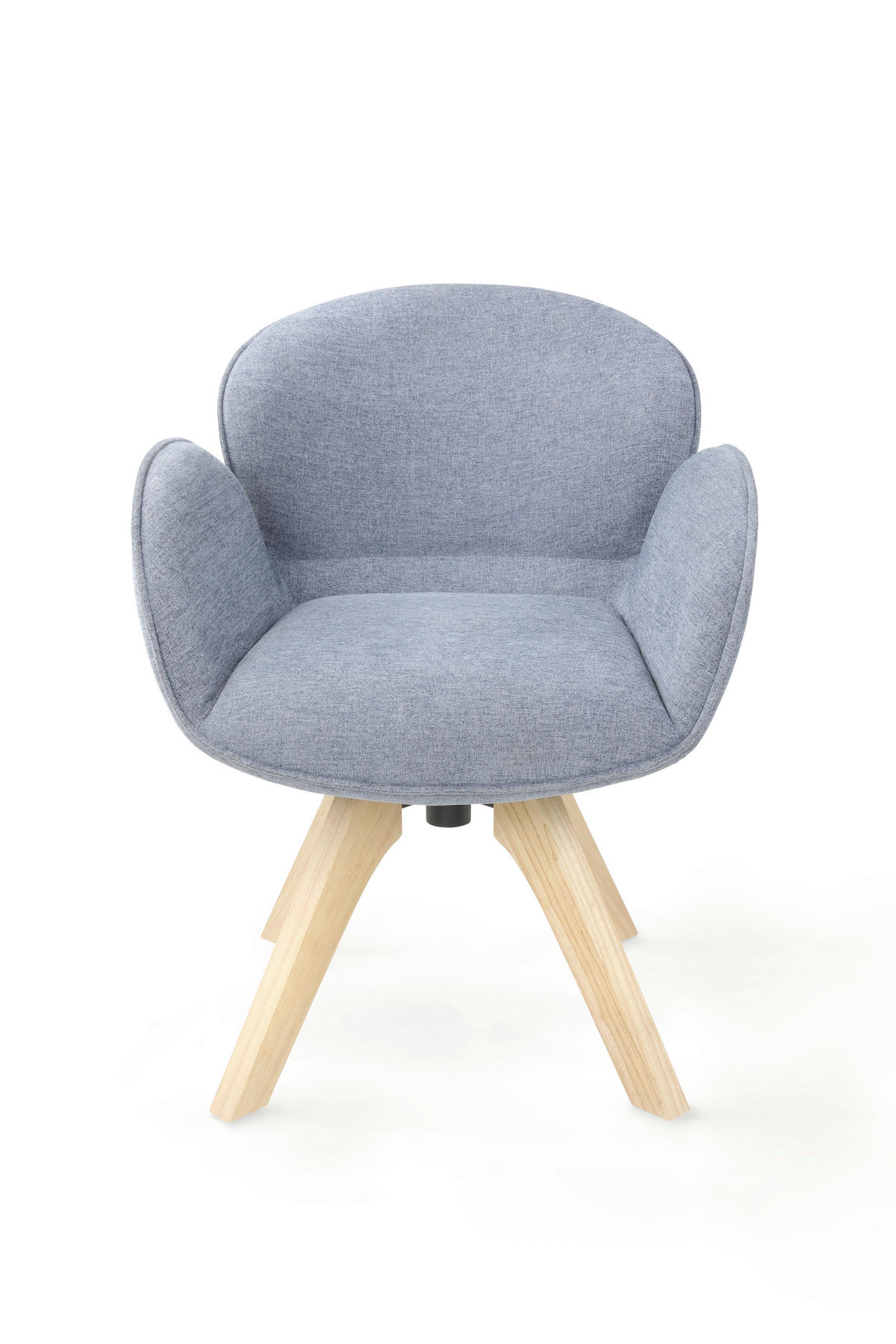 ARMLEHNSTUHL in Holz, Textil Blau, Hellbraun  - Hellbraun/Blau, Basics, Holz/Textil (61/82/63,5cm) - Tom Tailor