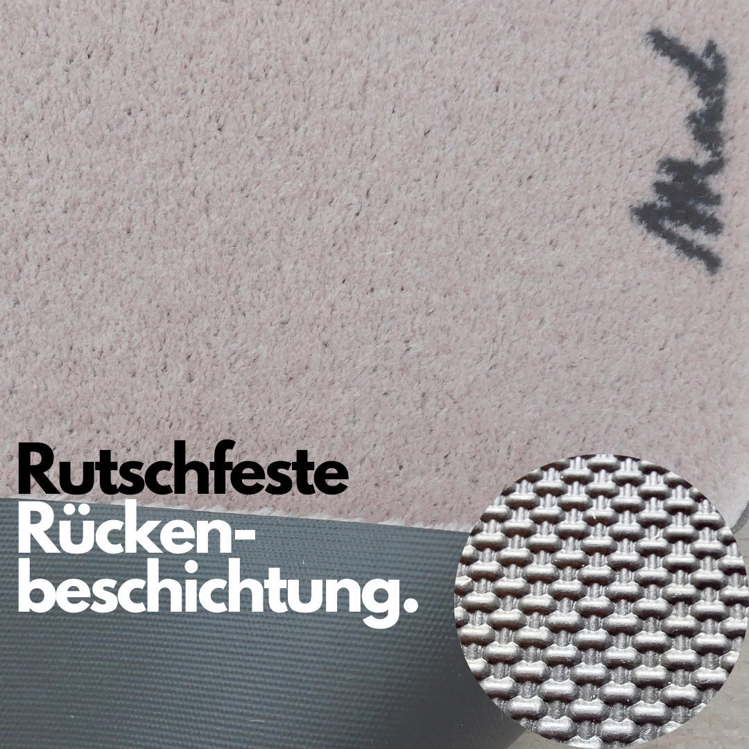 madaboutmats Läufer Touch Weiß, Weinrot 50x150 cm