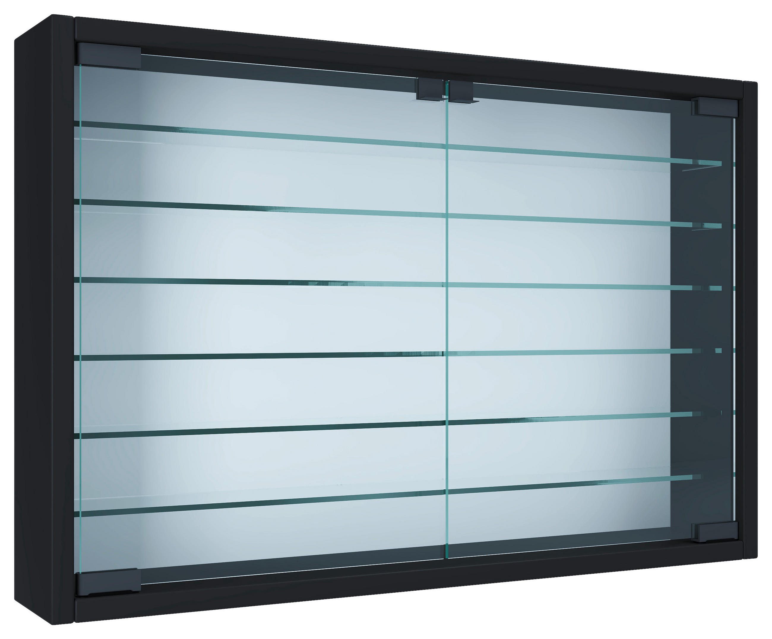 HÄNGEVITRINE in Schwarz   - Schwarz, MODERN, Glas/Holzwerkstoff (60/40/10cm) - MID.YOU