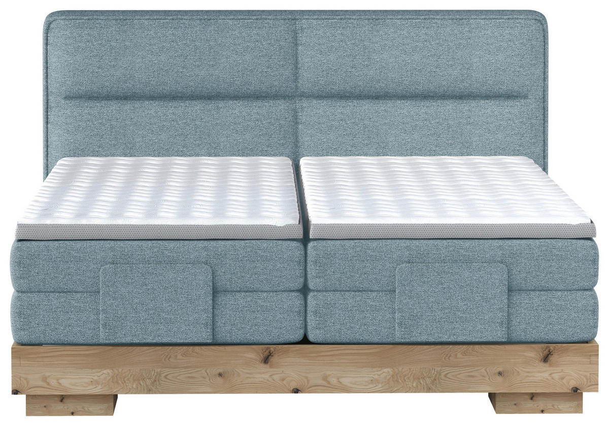BOXSPRINGBETT 160/200 cm  in Eichefarben, Beige  - Eichefarben/Beige, Natur, Holz/Holzwerkstoff (160/200cm) - Valnatura