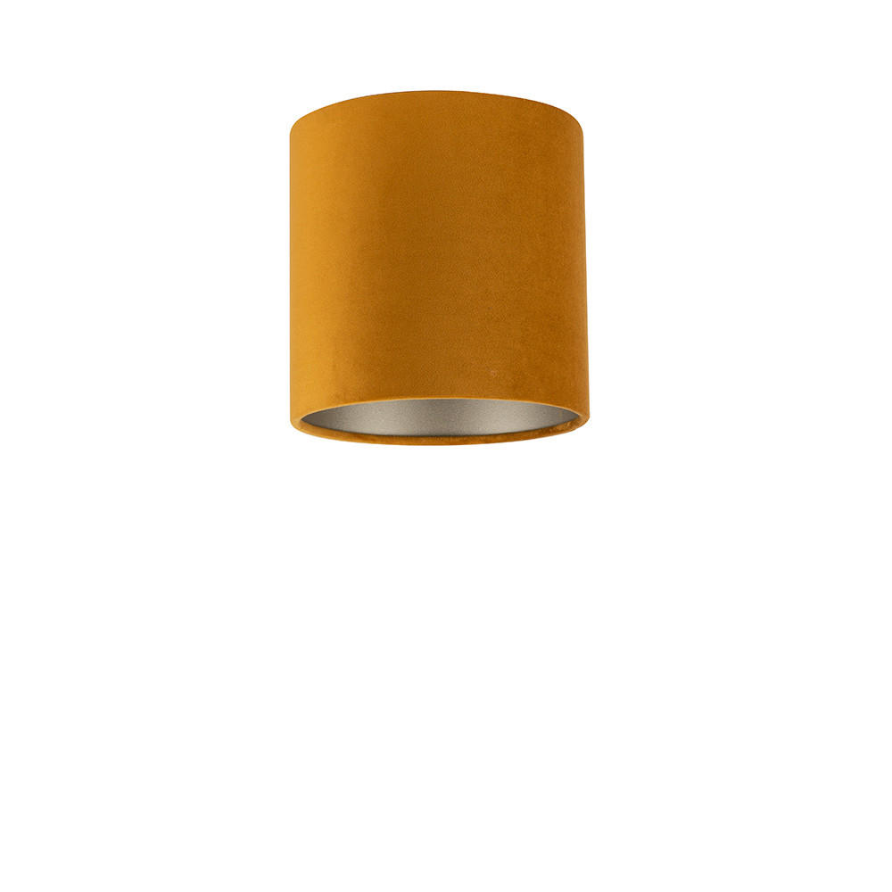 LEUCHTENSCHIRM Velour 20/18 cm   - Bernsteinfarben, Basics, Textil/Metall (20/18cm)