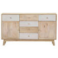 SIDEBOARD Kata  in 140/80/41 cm  - Naturfarben/Weiß, Design, Holz (140/80/41cm) - Landscape