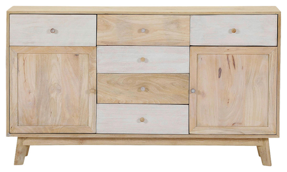 SIDEBOARD Kata  in 140/80/41 cm  - Naturfarben/Weiß, Design, Holz (140/80/41cm) - Landscape