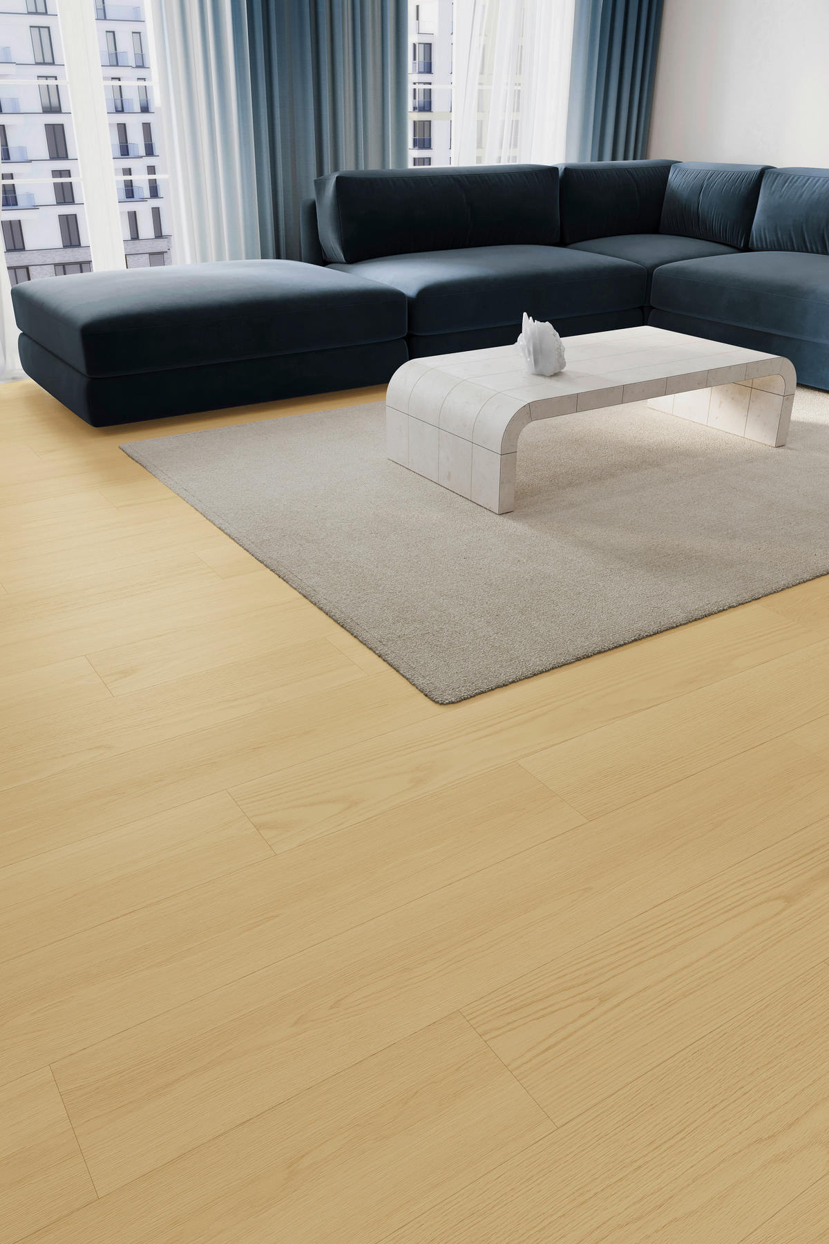 VINYLBODEN Barlinek SPC Biscuit Oak  per  m² - Eichefarben, Design, Kunststoff (19,8/0,55/123,4cm) - Barlinek