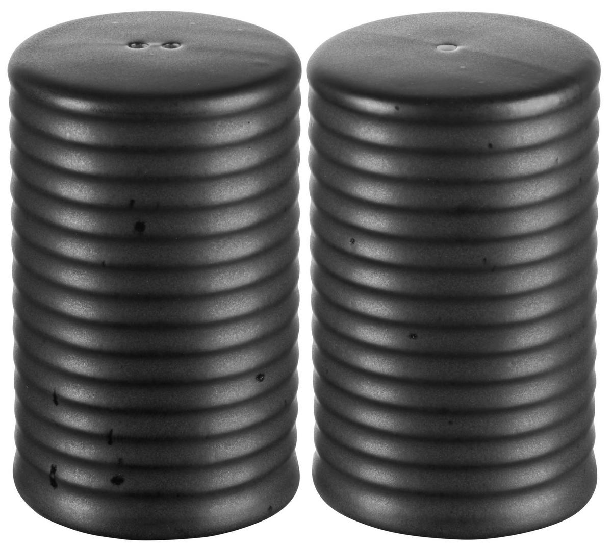 PRIBOR ZA SO I BIBER - crna, Osnovno, keramika (4,1/6,5cm) - ASA
