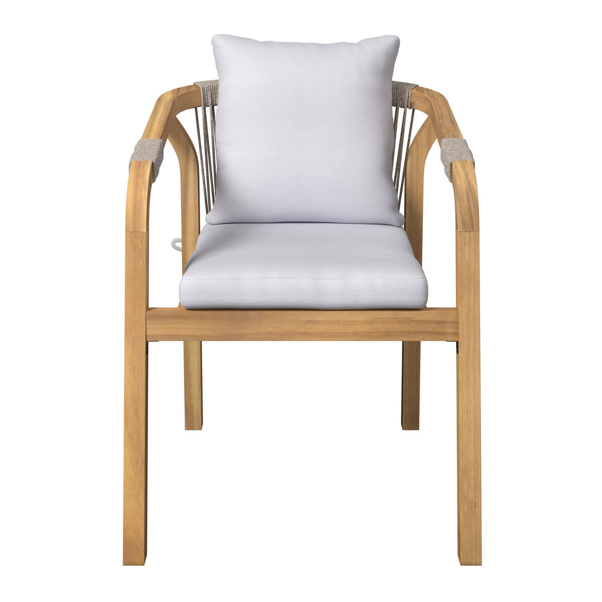 GARTENTISCHGRUPPE  - Beige/Akaziefarben, Design, Holz/Kunststoff - Ambia Garden