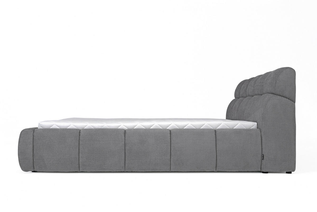 POLSTERBETT inkl. Bettkasten 180/200 cm  in Hellgrau  - Hellgrau/Schwarz, Design, Holz/Kunststoff (180/200cm) - Esposa