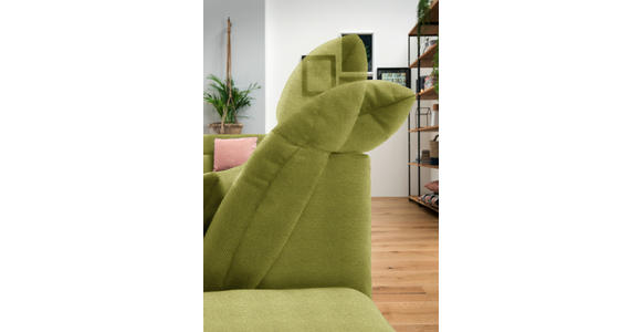 WOHNLANDSCHAFT in Mikrofaser Hellgrün - Chromfarben/Hellgrün, Design, Kunststoff/Textil (211/350/204cm) - Xora