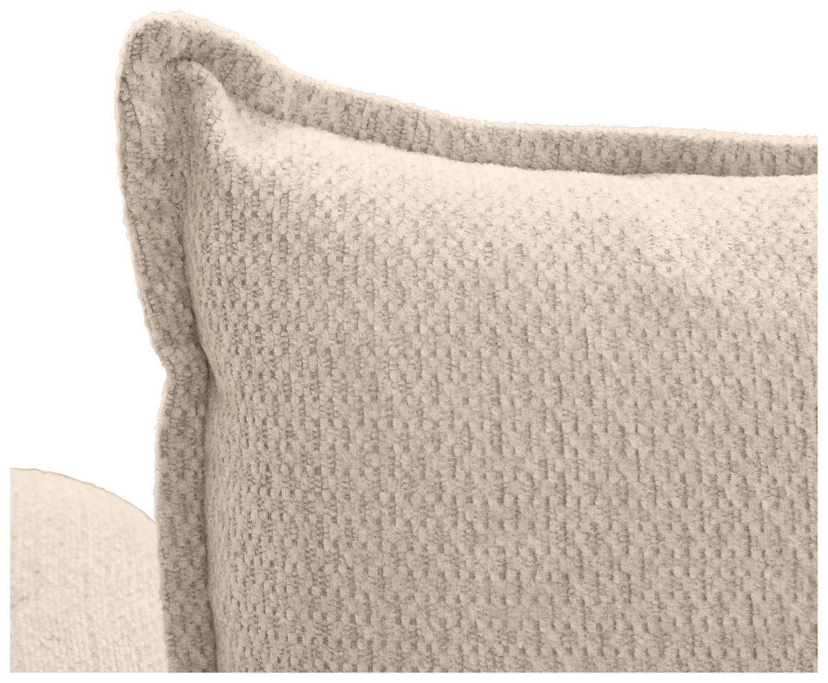 SCHLAFSOFA in Chenille Beige  - Beige/Schwarz, Konventionell, Holz/Textil (245/85/92cm) - Livetastic