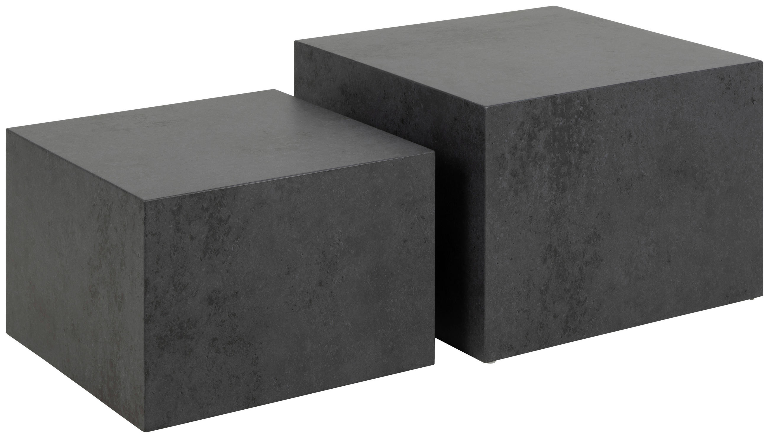 COUCHTISCHSET quadratisch Schwarz - Schwarz, Design, Holzwerkstoff (50/58/50/58/33/40cm)