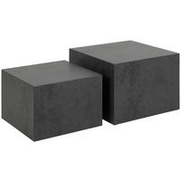 SADA KONFERENČNÍCH STOLKŮ, černá, kompozitní dřevo, 50/58/50/58/33/40 cm - černá, Design, kompozitní dřevo (50/58/50/58/33/40cm)